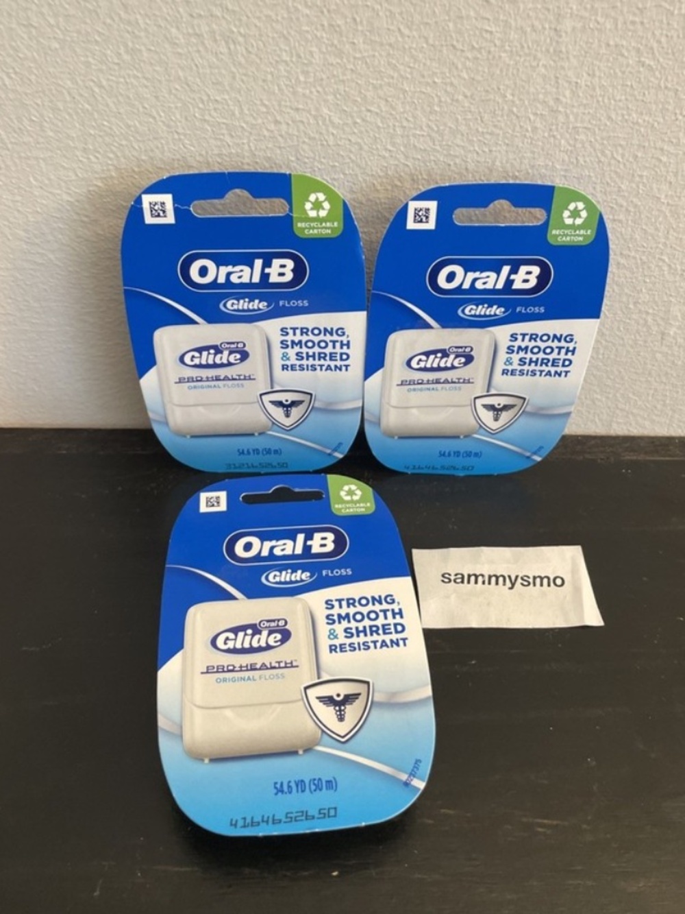 Oral-B Glide Pro Health Dental Floss Original Unflavored 54.6 Yd OLD VERSION x3